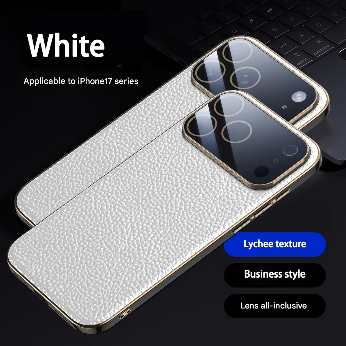 Phone Case Light Luxury Business iPhone Pro Max with Wireless - White, IPhone 17 option
