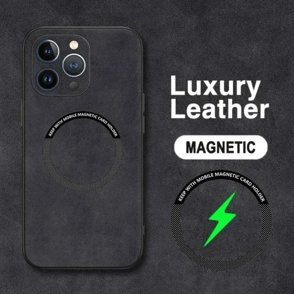 Phone Case Magnetic Flip Wallet iPhone Galaxy Models - Black, iPhone 17 Pro Max option