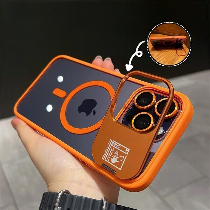 Phone Case Magnetic Foldable Invisible Bracket iPhone with Wireless