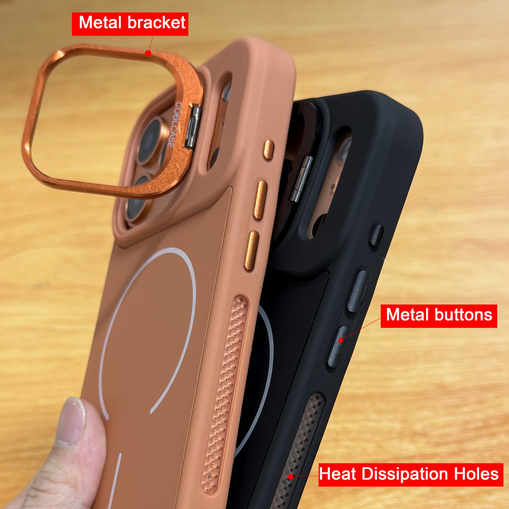 Phone Case Magnetic Wireless Charging iPhone Metal Stand - product gallery image 4