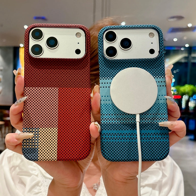 Phone Case Multicoloured Kevlar Carbon Fiber iPhone Pro with Wireless - product gallery image 6