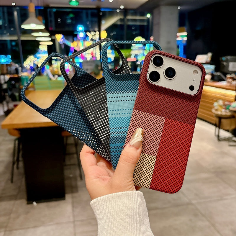 Phone Case Multicoloured Kevlar Carbon Fiber iPhone Pro with Wireless
