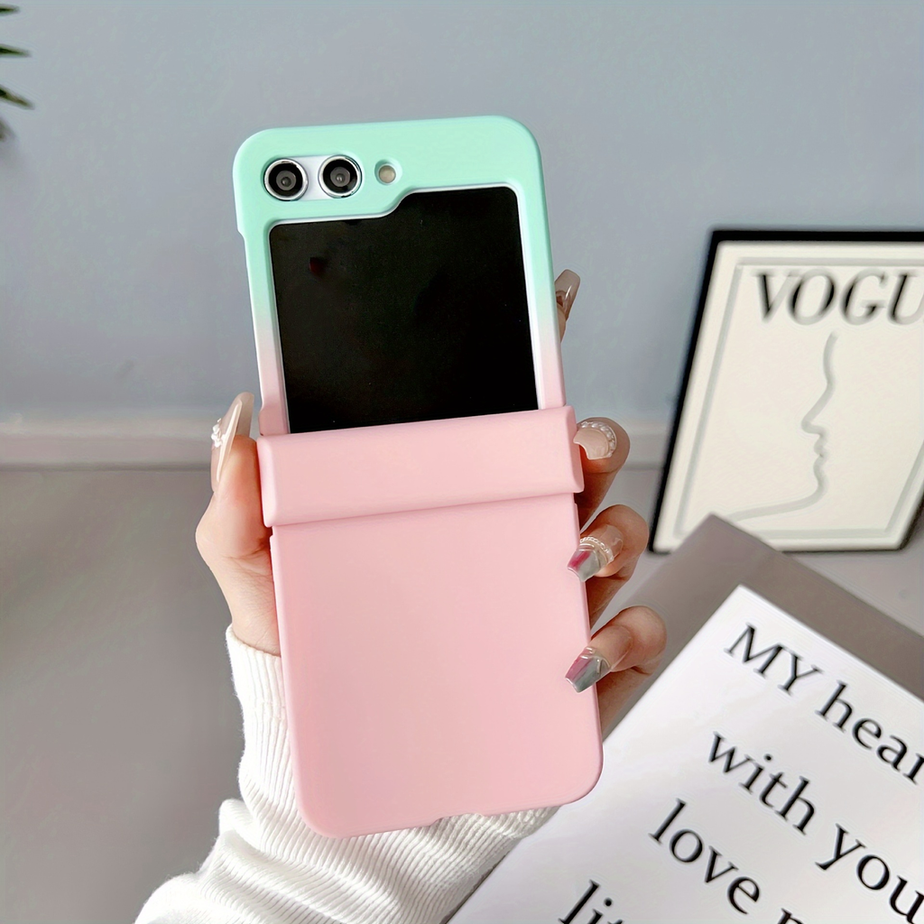 Phone Case Samsung Galaxy Flip Gradient Hard Protective with Foldable, Wireless - Mixed Color 2, Galaxy Z Flip 6 option
