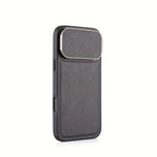 Phone Case Shockproof Faux Leather iPhone Pro Max with Non-Slip, Wireless - Orange, IPhone 17 Pro option