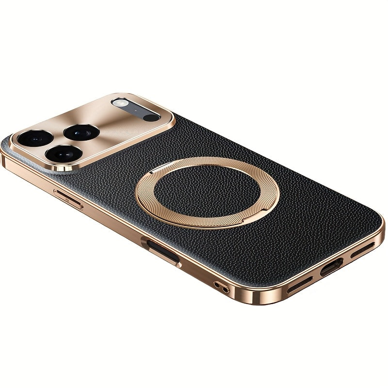 Phone Case Togo Real Leather iPhone Electroplating with Wireless - product gallery image 3