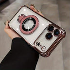 Phone Case Transparent Acrylic iPhone Pro Max Air with Wireless - pink, iPhone 17 Pro Max option