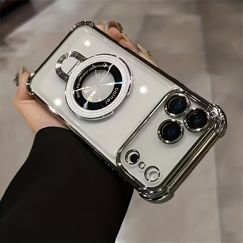 Phone Case Transparent Acrylic iPhone Pro Max Air with Wireless - Silvery, IPhone 17 Pro option
