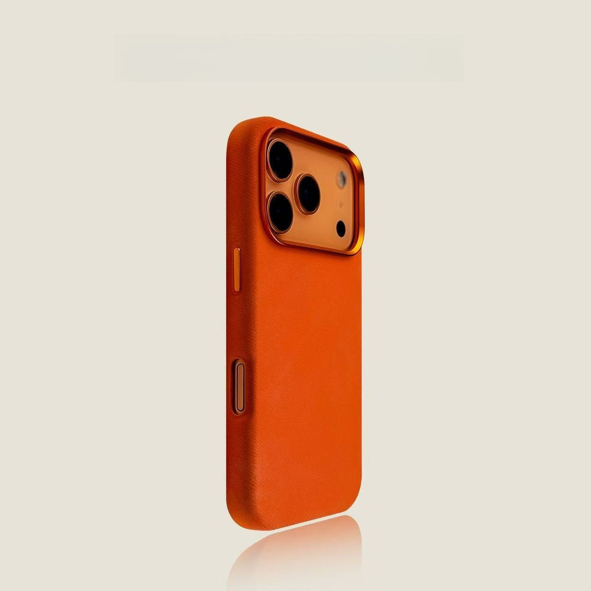 Phone Case Ultra-Slim Magnetic Leather Flannel iPhone Pro with Non-Slip, Wireless - Orange, IPhone 17 Pro option