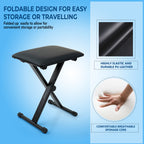 Piano Stool with Foldable, Adjustable Height, Non-Slip, 100KG - product gallery image 6