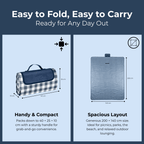 Picnic Blanket with Foldable, Waterproof, Large 200x140cm Waterproof Foldable Outdoor - product gallery image 3