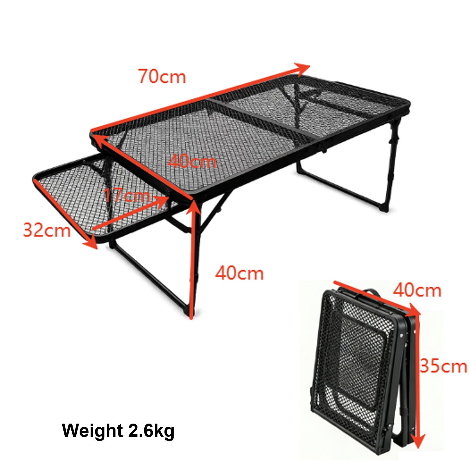 Picnic Table with Foldable, Adjustable Height, 1pc - product gallery image 10