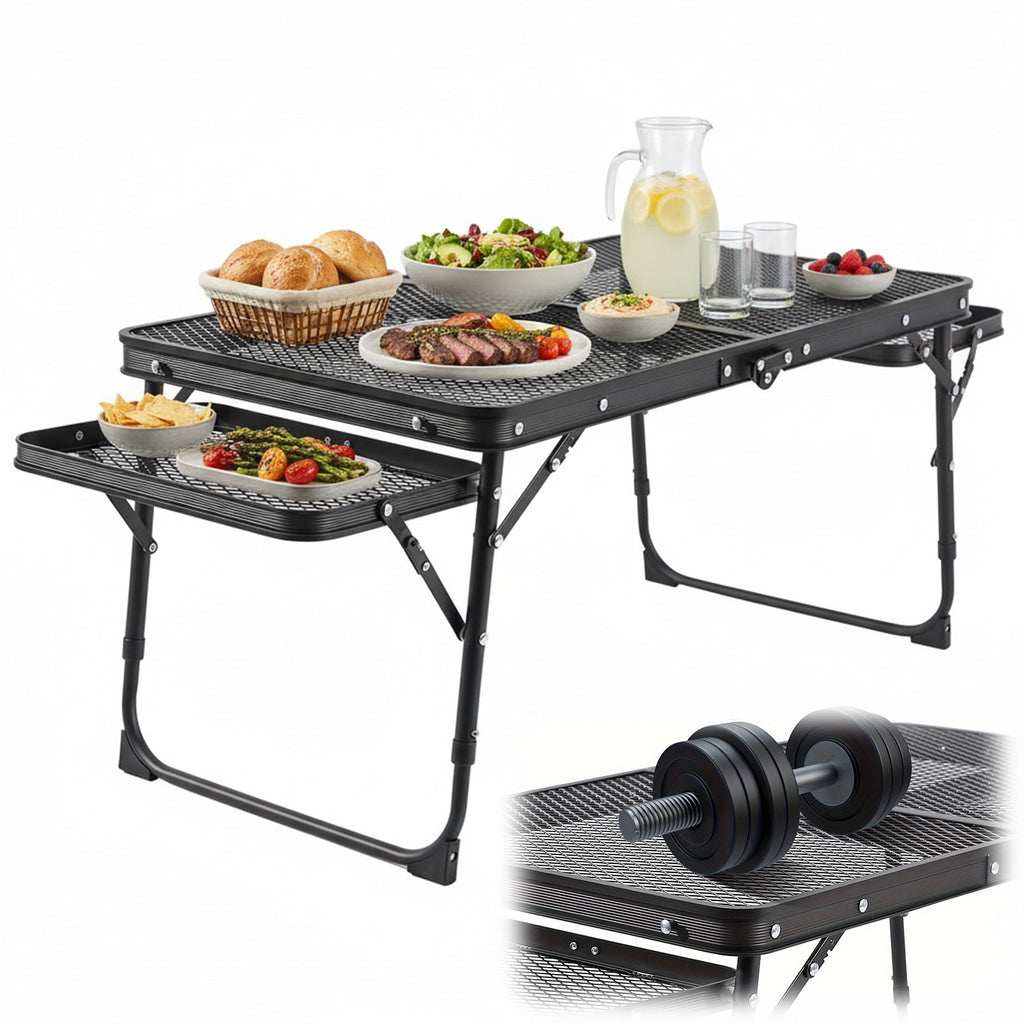 Picnic Table with Foldable, Adjustable Height, 1pc - product gallery image 2