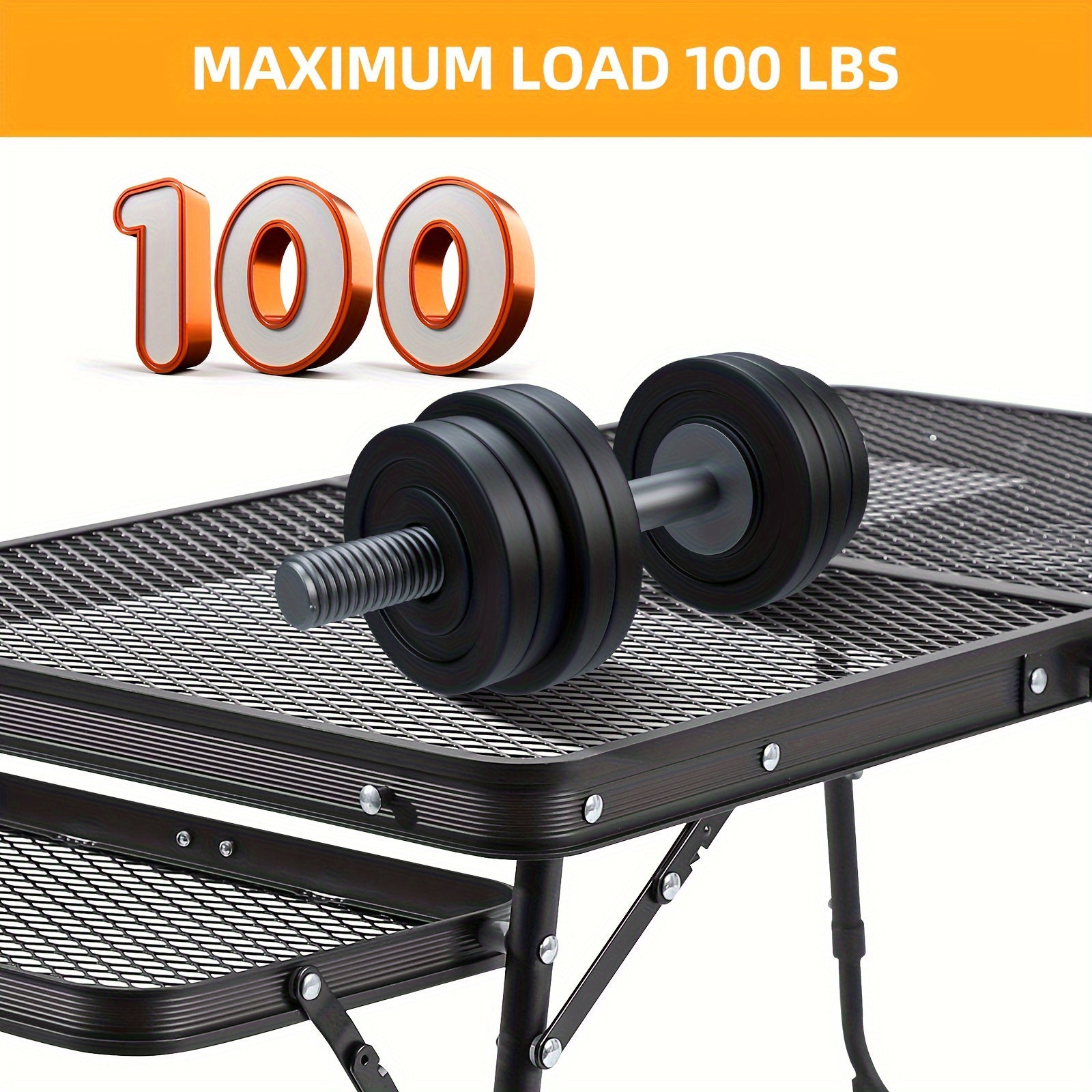 Picnic Table with Foldable, Adjustable Height, 1pc - product gallery image 5