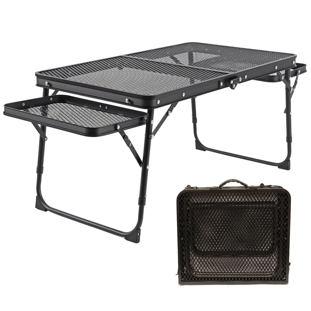 Picnic Table with Foldable, Adjustable Height, 1pc