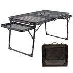 Picnic Table with Foldable, Adjustable Height, 1pc