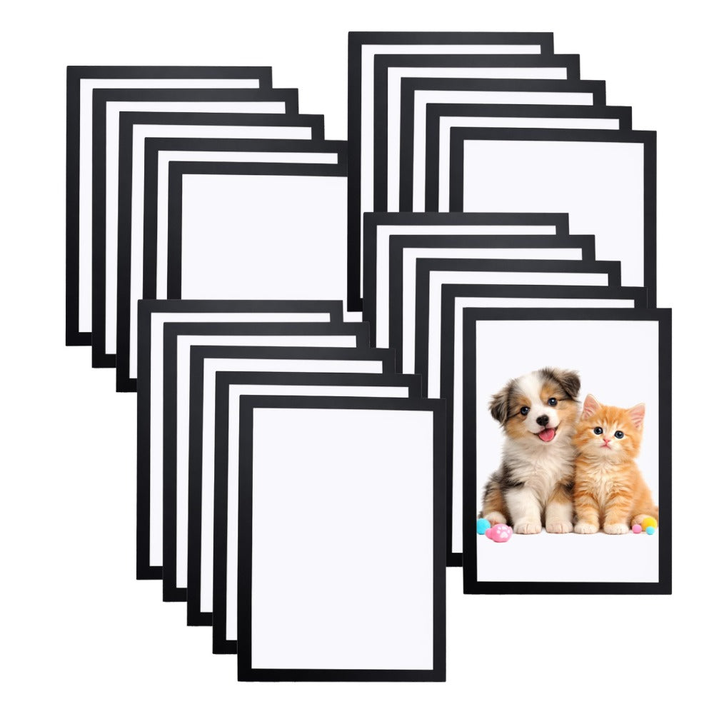 Picture Frame with Self-Adhesive, Waterproof, Metal, 20 Pack - Black, 20Pcs option