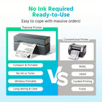 PL80E Wireless Shipping Label Printer, No Ink Required, Ready Use, 10.16X15.24 cm - product gallery image 4