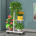 Plant Stand with Space-Saving, Foldable, Wheels, Metal, 7 Layers - product gallery image 5