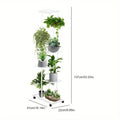 Plant Stand with Space-Saving, Foldable, Wheels, Metal, 7 Layers - White, 7 Layers option