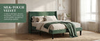 Platform Bed Frame with 300kg, Wood, Double 4FT6 Wingback Headboard Solid Wood - product gallery image 14