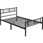 Platform Bed Frame with 32cm, Metal Arrow Headboard Footboard Single Double - product gallery image 2