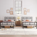 Platform Bed Frame with 32cm, Metal Arrow Headboard Footboard Single Double