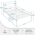 Platform Bed Frame with Easy Assembly, Metal for bedrooms - product gallery image 5