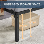 Platform Bed Frame with Non-Slip, 41.5cm, Metal Heavy Duty Steel Slats 41.5cm - product gallery image 11