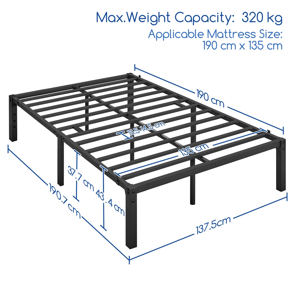 Platform Bed Frame with Non-Slip, 41.5cm, Metal Heavy Duty Steel Slats 41.5cm - product gallery image 8