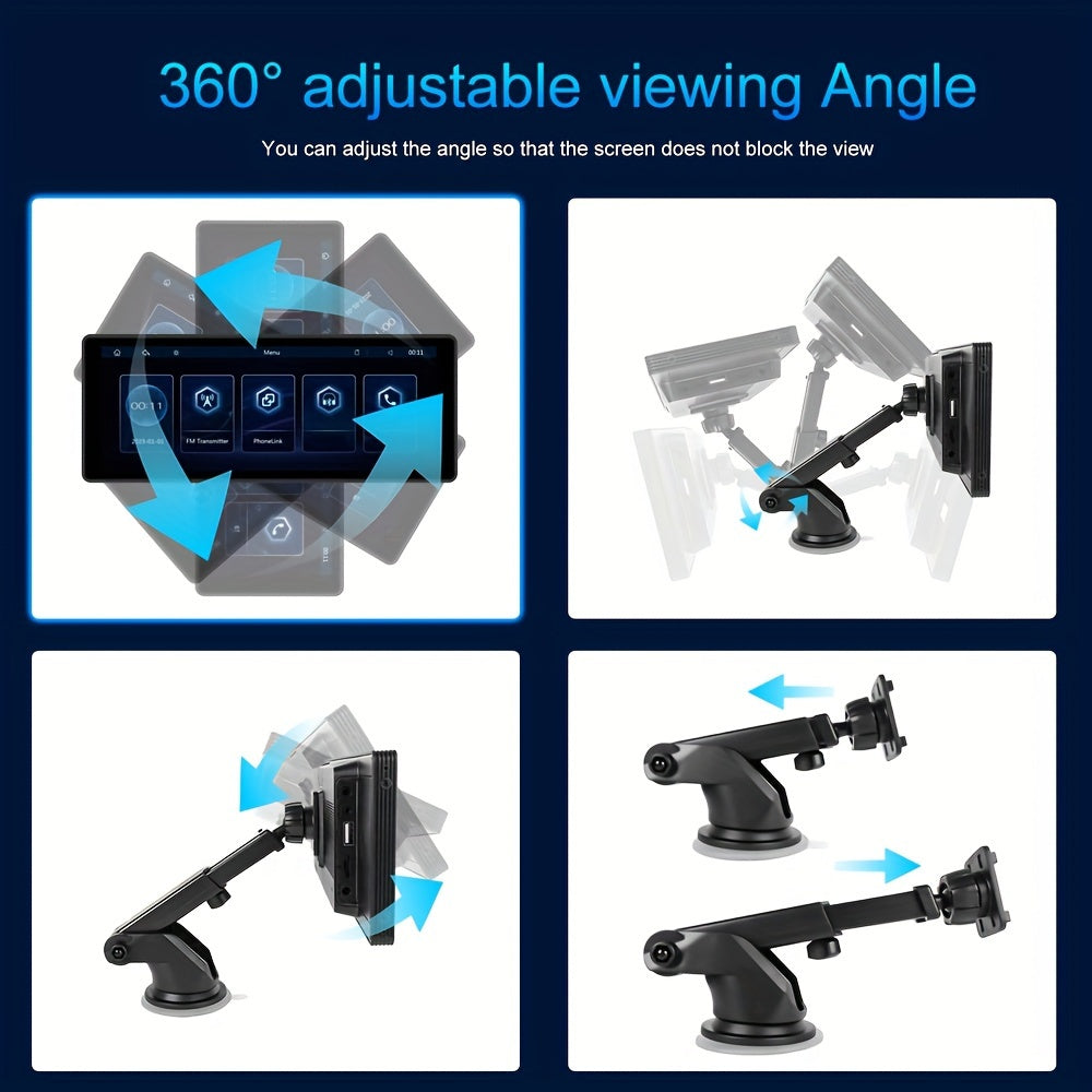 PODOFO 10.26" Wireless Car Player Screen with Wheels - product gallery image 8