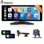 PODOFO 10.26" Wireless Car Player Screen with Wheels