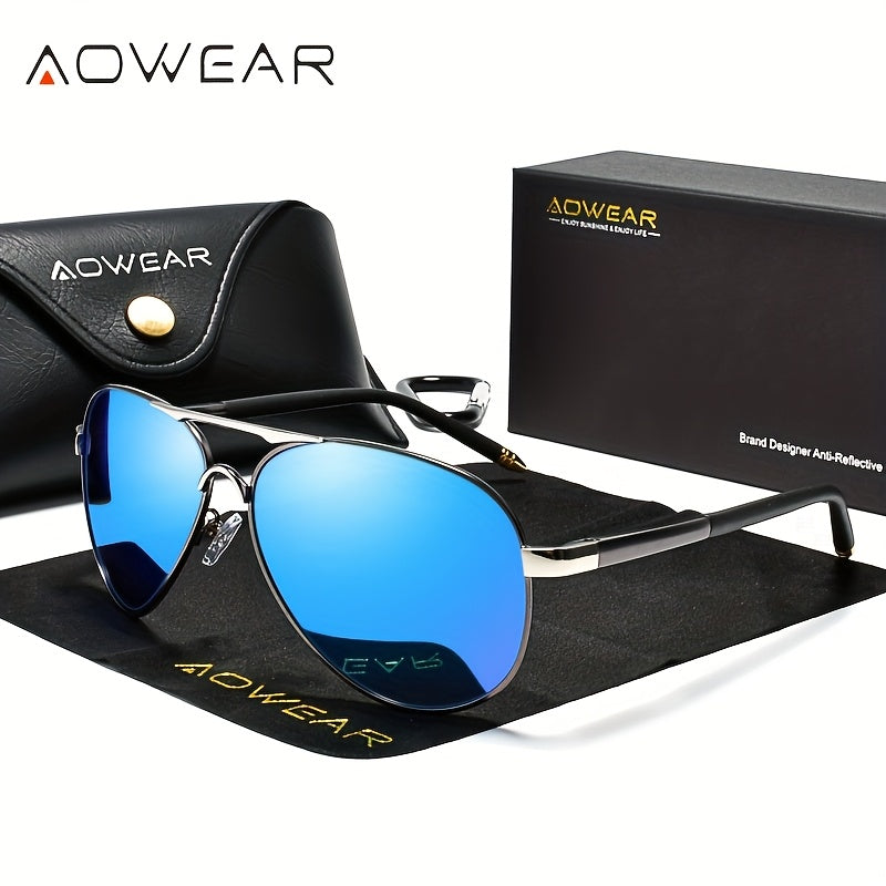 Polarised Sunglasses AOWEAR Pilot UV400 Lenses for casual and occasion styling - product gallery image 3