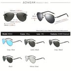 Polarised Sunglasses AOWEAR Pilot UV400 Lenses for casual and occasion styling - product gallery image 4