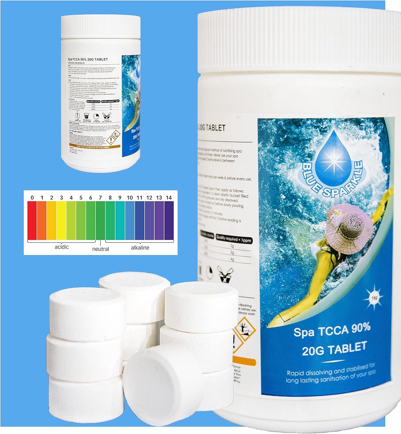 Pool Chemical with 20g, 1KG, Chlorine Tablets Hot Tubs, Spas Swimming - product gallery image 12