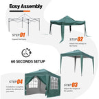 Pop-Up Canopy with Adjustable Height, Water-Resistant, Waterproof - product gallery image 9
