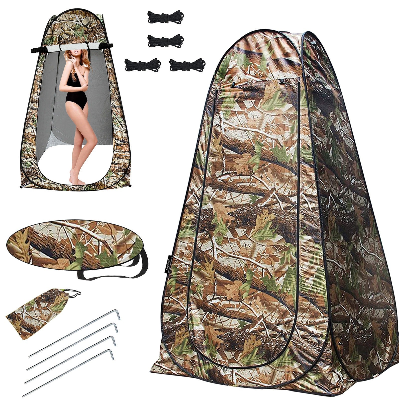 Pop-Up Privacy Tent with Freestanding, 185cm, Pop-Up Changing Shelter - Camouflage option