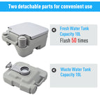 Portable Camping Toilet with Double-Tank Fresh Waste Tanks - product gallery image 10
