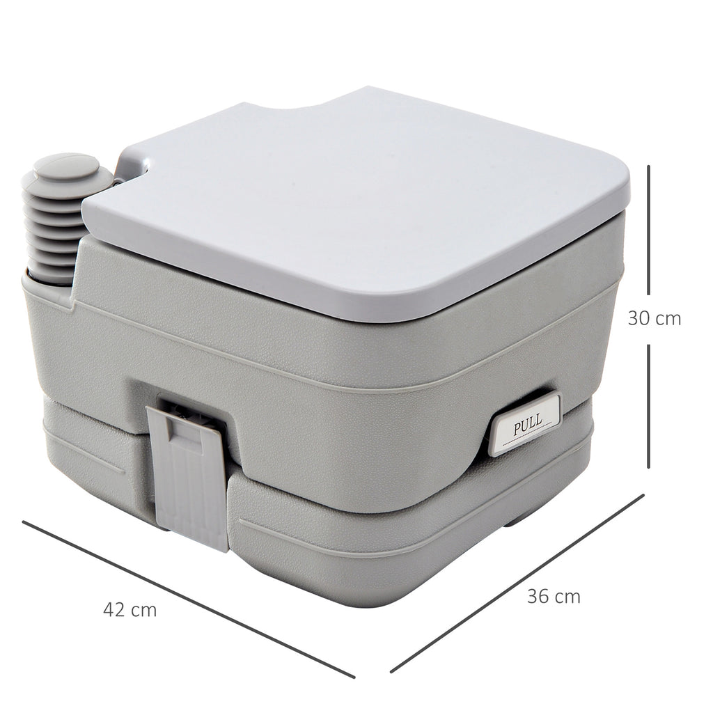 Portable Camping Toilet with Double-Tank Fresh Waste Tanks - product gallery image 11