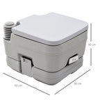 Portable Camping Toilet with Double-Tank Fresh Waste Tanks - product gallery image 11
