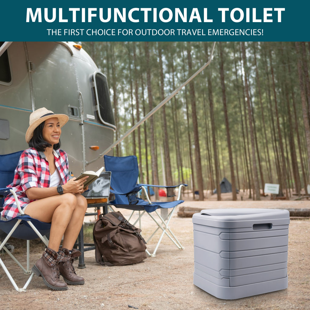 Portable Camping Toilet with Foldable, 300kg, Plastic - product gallery image 8