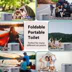 Portable Camping Toilet with Foldable, 300kg, Plastic - product gallery image 9