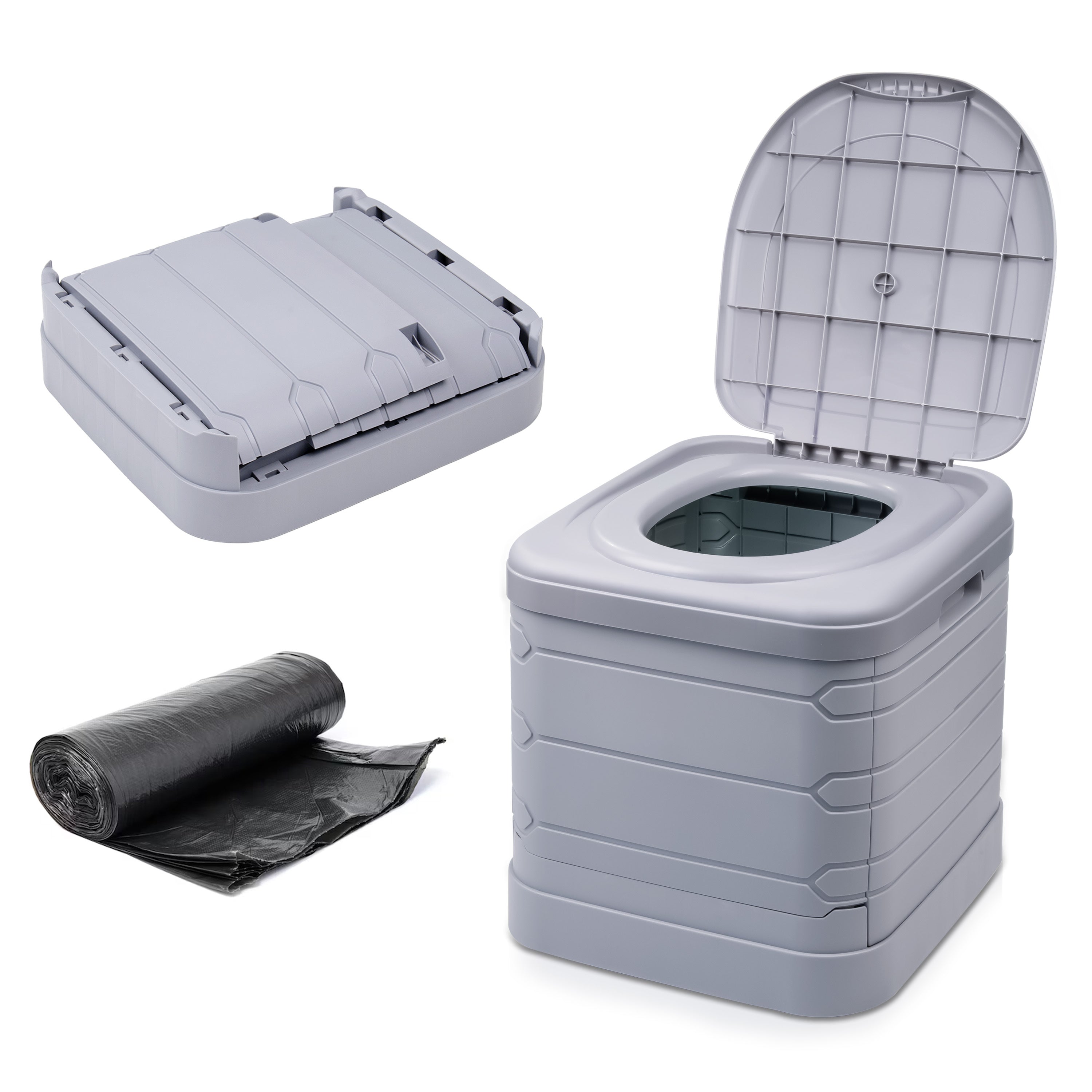 Portable Camping Toilet with Foldable, 300kg, Plastic