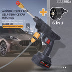Portable Cordless High Pressure Car Washer with Stainless Steel, 2 Battery+6in1 Nozzle - product gallery image 3