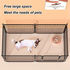 Portable Foldable Dog Gates Dog with Lockable, iron White - product gallery image 4