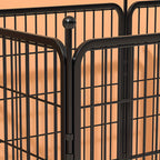 Portable Foldable Dog Gates Dog with Lockable, iron White - product gallery image 5