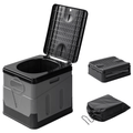 Portable Toilet with Foldable, Folding Camping Foldable Outdoor Loo Carry - Grey option