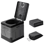 Portable Toilet with Foldable, Folding Camping Foldable Outdoor Loo Carry - Grey option