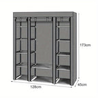 Portable Wardrobe with Foldable, Easy Assembly, Freestanding - product gallery image 7