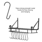 Pot & Pan Rack with Space-Saving, Wall-Mounted, Metal, 45*24*25cm - product gallery image 9