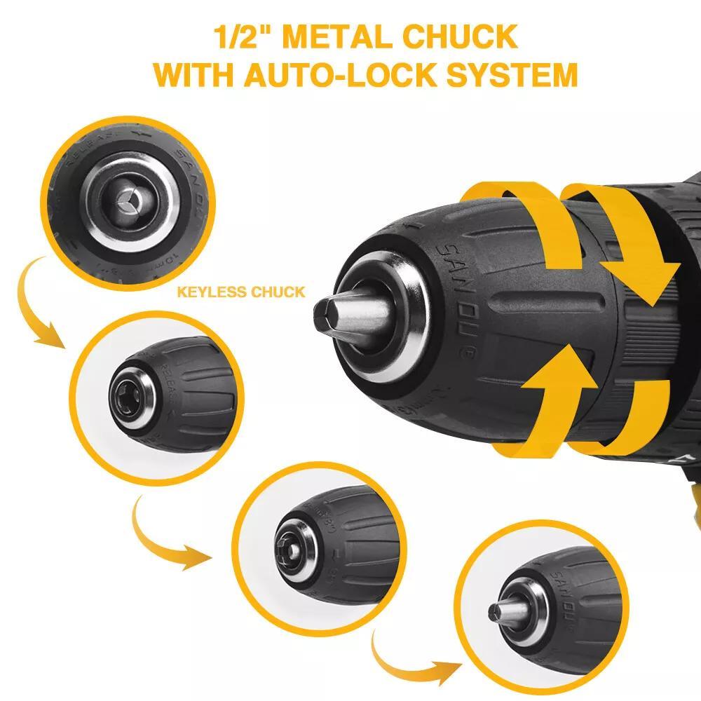Power Drill with Metal, 29 Piece, Cordless Hammer Piece JUSFIT 3-in-1 Combi - product gallery image 14
